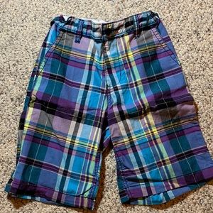 Old Navy blue plaid shorts - boys size 8